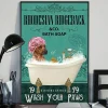 Rhodesian Ridgeback and Co Bath Soap Wash Your Paws Dog Poster